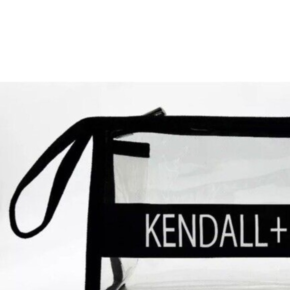NWOT Kendall & Kylie Transparent Makeup Pouch with Black Trim - Picture 2 of 2